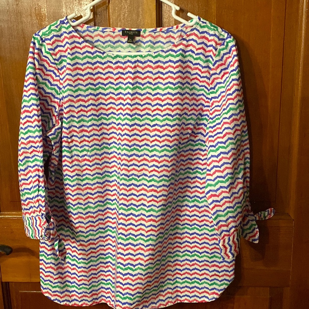 TALBOTS PETITE COLORFUL TOP